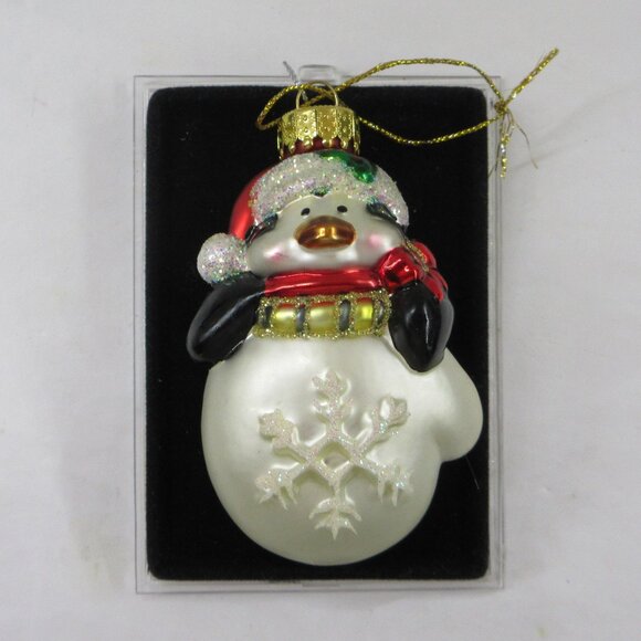 Unique Treasures Glass Penguin 3" Christmas Ornament in original box - Picture 1 of 15